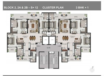 Floor Plan in 4 BHK Apartment at High Ground – for Sale