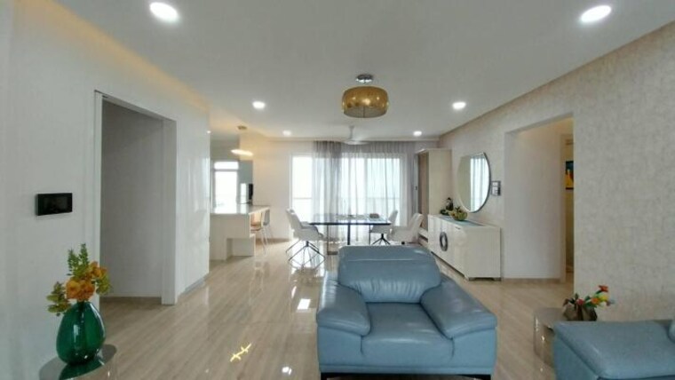 Living Room, dosti-group-imperia 4 Bedroom 1900 Sq.Ft. Apartment In Manpada Thane 9366765