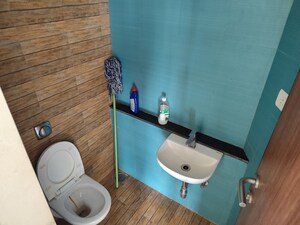 Bathroom in 1 BHK Apartment at Lodha Crown Quality Homes, Majiwada – for Rent