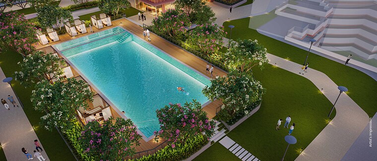 Swimming Pool, kumar-magna-city 3 Bedroom 1053 Sq.Ft. Apartment In Manjri Budruk Pune 9367015