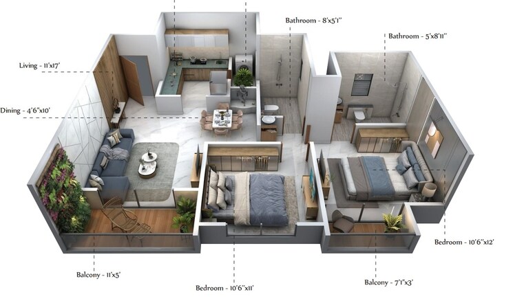Team Area, katraj kondhwa road 2 Bedroom 835 Sq.Ft. Apartment In Katraj Kondhwa Road Pune 9367128