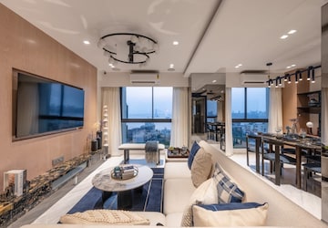 Living Room in 2.5 BHK Apartment at Prescon Midtown Bay, Mahim West – for Sale