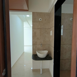 Bathroom in 1 BHK Apartment at Divine Palm Springs, Bhagwan Nagar – for Sale