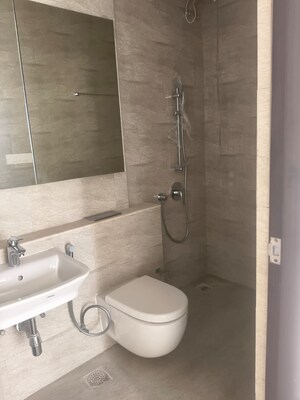Bathroom in 3 BHK Apartment at Adani Ten BKC, Bandra East – for Rent