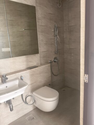 Bathroom in 3 BHK Apartment at Adani Ten BKC, Bandra East – for Rent