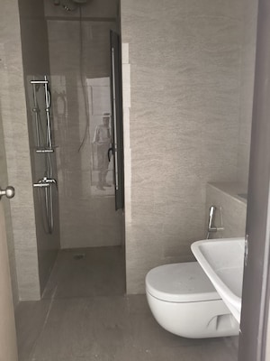Bathroom in 3 BHK Apartment at Adani Ten BKC, Bandra East – for Rent