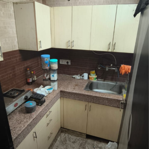 Kitchen in 1 BHK Builder Floor at Malviya Nagar – for Rent