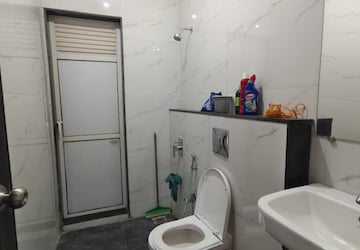 Bathroom in 3 BHK Apartment at Larkins Pride Palms, Kolshet Road – for Rent