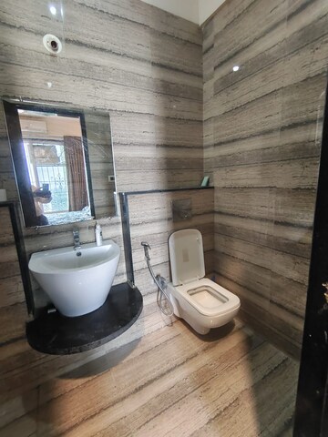 Bathroom in 3 BHK Apartment at Larkins Pride Palms, Kolshet Road – for Rent