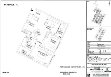 Master Plan in 2 BHK Apartment at Brigade Bricklane, Jakkuru – for Rent