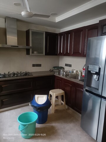 Kitchen in 3 BHK Builder Floor at Panchsheel Enclave – for Rent
