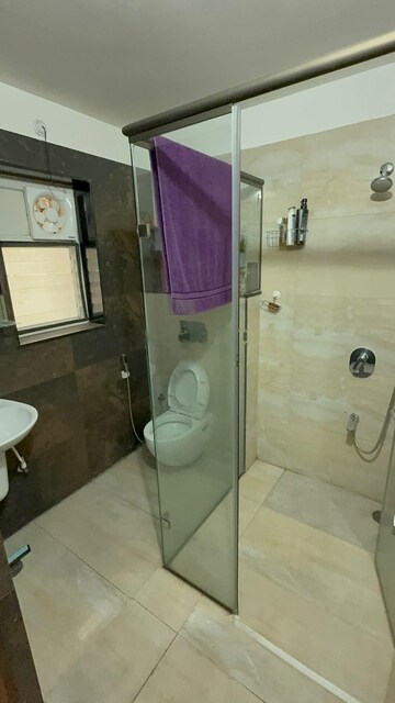 Bathroom in 3 BHK Apartment at Dukes Galaxy, Banjara Hills – for Rent