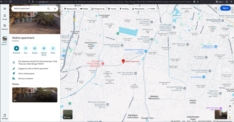 Map Location, ramchandrapur 2 Bedroom 817 Sq.Ft. Apartment In Ramchandrapur Kolkata 9368997