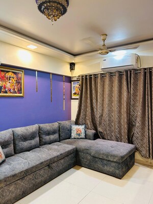Living Room in 1 BHK Apartment at Unique Greens Ghodbunder Road, Ghodbunder Road – for Sale