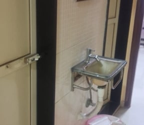 Bathroom in 1 BHK Apartment at God Gifts Building, Lower Parel – for Rent