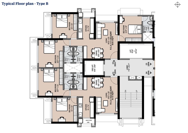 Floor Plan, charkop sector 3 2 Bedroom 673 Sq.Ft. Apartment In Charkop Sector 3 Mumbai 9369856