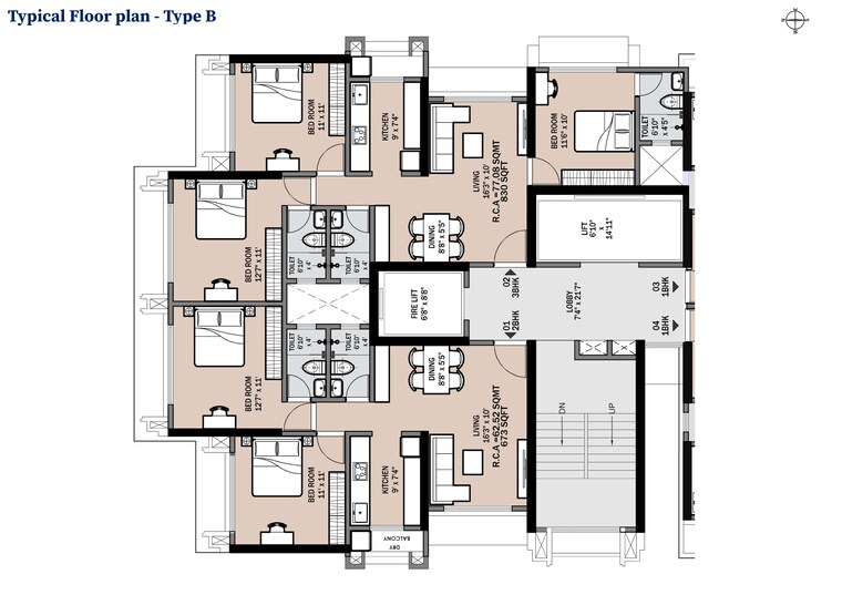 Floor Plan, charkop sector 3 2 Bedroom 721 Sq.Ft. Apartment In Charkop Sector 3 Mumbai 9369895