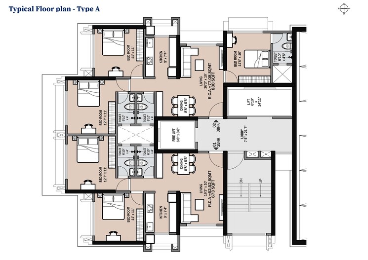 Floor Plan, charkop sector 3 2 Bedroom 721 Sq.Ft. Apartment In Charkop Sector 3 Mumbai 9369895