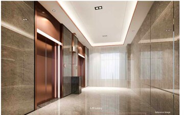 Building Lobby in 3 BHK Apartment at Shalimar Marbella, Gomti Nagar – for Sale