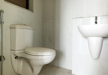 Bathroom in 2 BHK Apartment at Runwal Gardens Phase 2, Dombivli East – for Rent