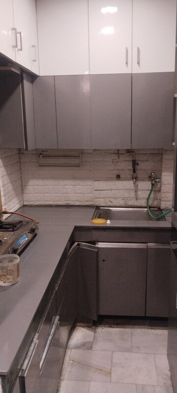 Kitchen in 1 BHK Builder Floor at Malviya Nagar – for Rent