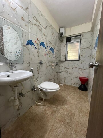 Bathroom in 1 BHK Apartment at Parth Shri Sai Lata CHS, Chembur – for Rent