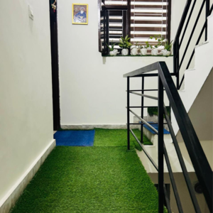 Staircase in 3 BHK Builder Floor at Sunny Enclave – for Sale