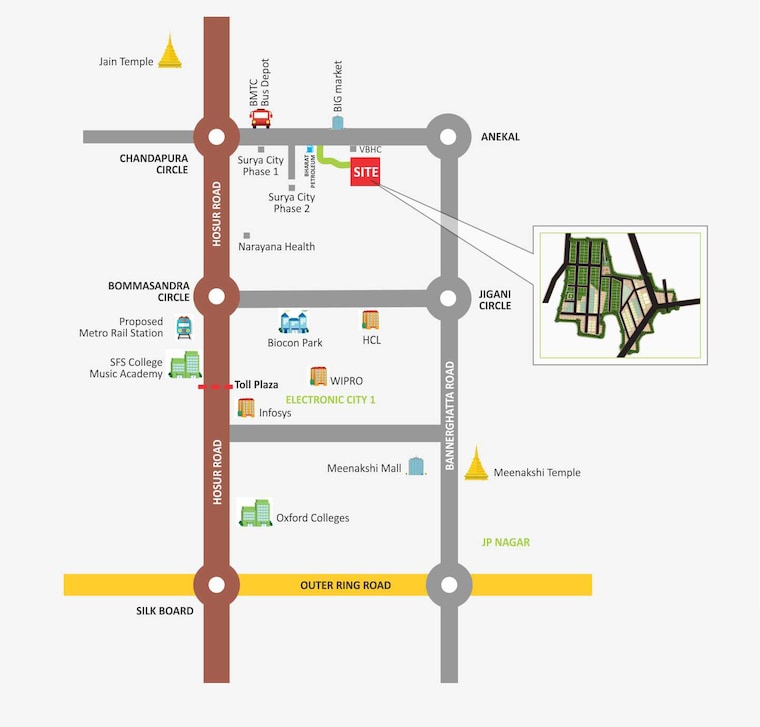 Exterior View, chandapura  1200 Sq.Ft. Plot In Chandapura Bangalore 9370653