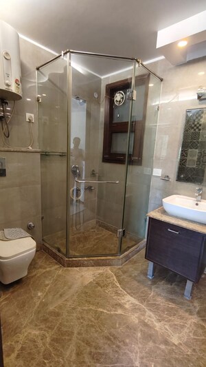 Bathroom in 4 BHK Builder Floor at Saket – for Rent
