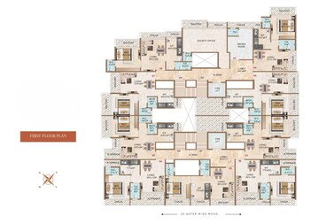 Floor Plan in 1 BHK Apartment at Kuber Krishna One, Karanjade – for Sale