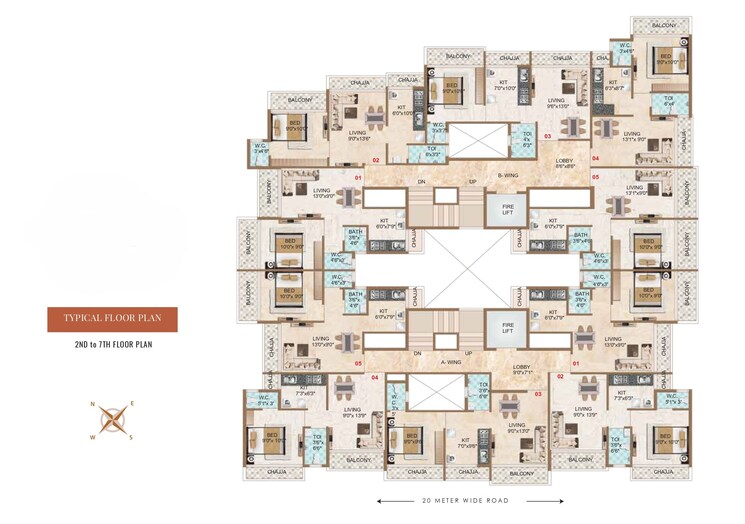 Floor Plan, kuber-krishna-one 1 Bedroom 650 Sq.Ft. Apartment In Karanjade Navi Mumbai 9372758