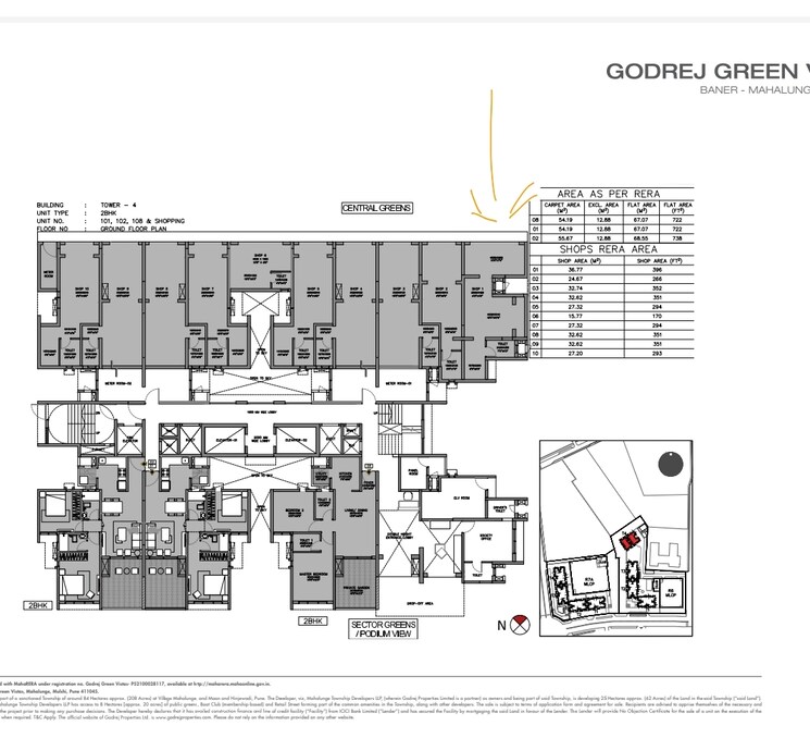 Floor Plan, godrej-green-vistas Commercial Shop 600 Sq.Ft. In Mahalunge Pune 9373775