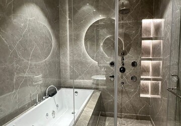 Bathroom in 3 BHK Builder Floor at New Rajinder Nagar – for Sale