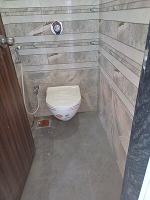 Bathroom in 1 BHK Apartment at Bhairaav Goldcrest Residency, Ghansoli – for Rent