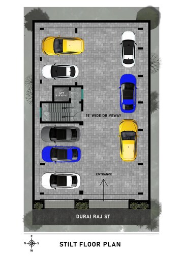 Floor Plan in 3 BHK Apartment at Virugambakkam – for Sale