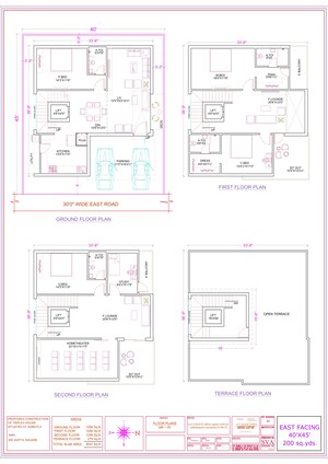 Floor Plan in 4 BHK Villa at Adibatla – for Sale