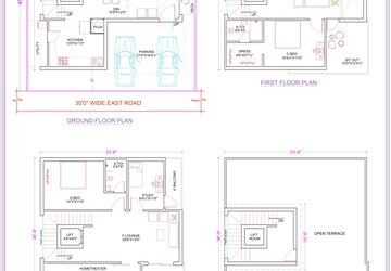 Floor Plan in 4 BHK Villa at Adibatla – for Sale