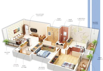Floor Plan in 3 BHK Apartment at Besa – for Sale