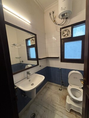 Bathroom in 3 BHK Builder Floor at Greater Kailash Part 3 – for Rent