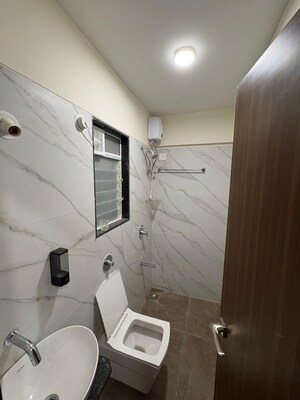 Bathroom in 1 BHK Apartment at DD Om Makarand Heights, Ghatkopar East – for Rent