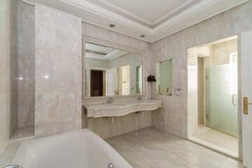 Bathroom in 3 BHK Apartment at Pearl Horizon, Jogeshwari West – for Rent