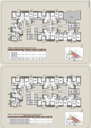 Floor Plan in 2 BHK Apartment at Wakad – for Sale