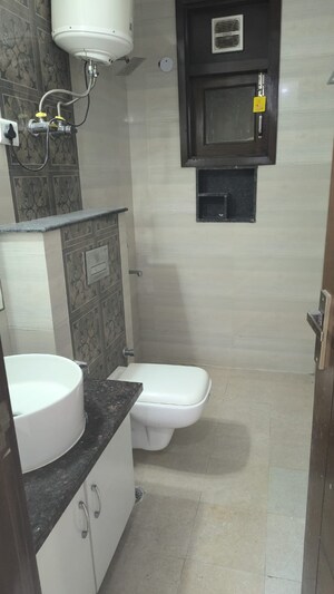 Bathroom in 3 BHK Builder Floor at Chittaranjan Park – for Sale