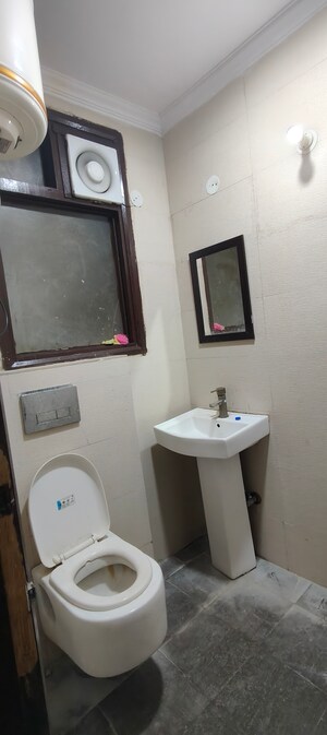 Bathroom in 2 BHK Builder Floor at Chattarpur – for Rent