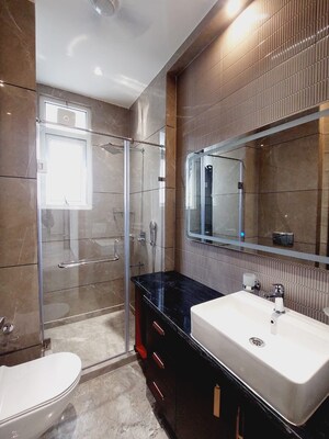 Attached Bathroom in 3 BHK Builder Floor at Boutique Residential Apartments G-88, Saket – for Rent