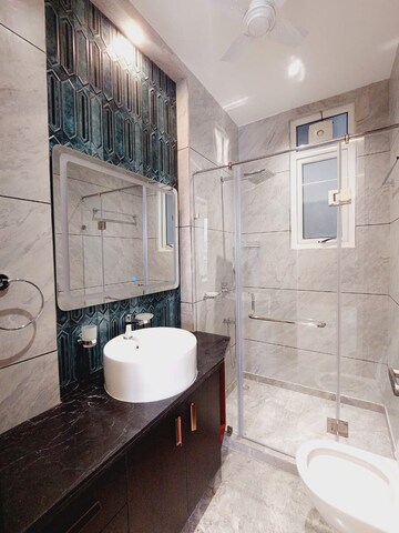 Bathroom in 3 BHK Builder Floor at Boutique Residential Apartments G-88, Saket – for Rent