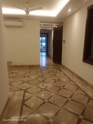 Building Lobby in 3 BHK Builder Floor at Sarvapriya Vihar – for Rent