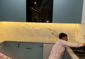 Kitchen in 4 BHK Builder Floor at Chattarpur – for Sale