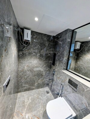 Bathroom in 2 BHK Apartment at Nahar Amaryllis Towers and Plaza, Chandivali – for Rent