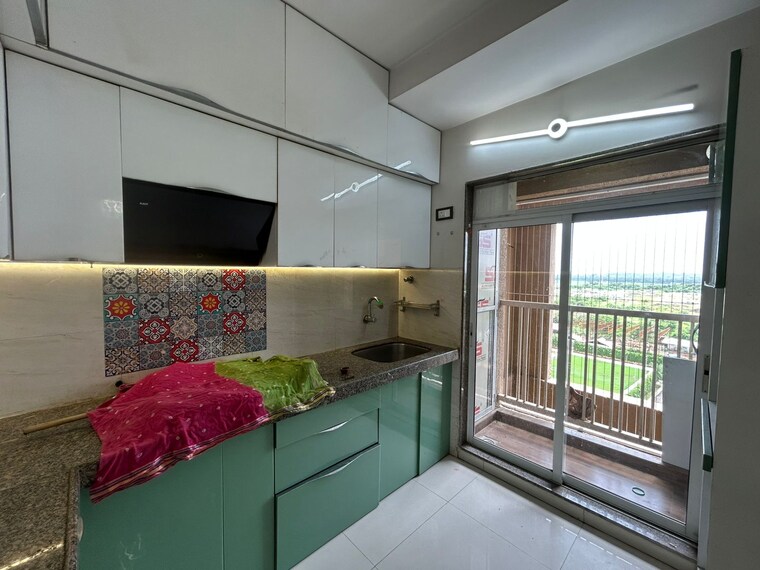 Kitchen, happy-valley 1 Bedroom 300 Sq.Ft. Apartment In Manpada Thane 9376253